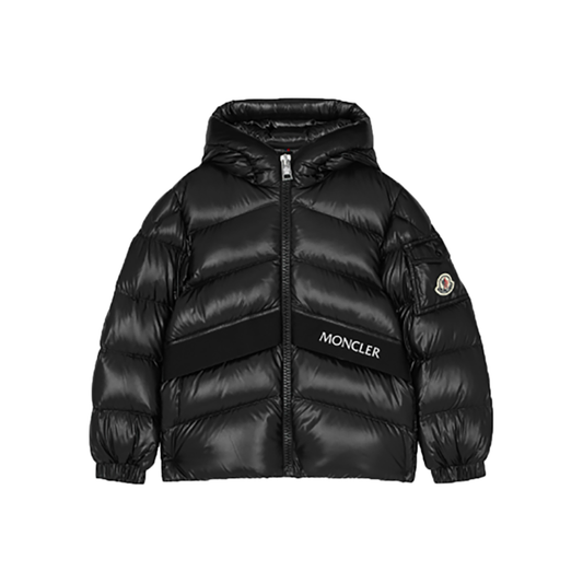 MONCLER JUNIOR GROSEILLER GIUBBOTTO JACKET IN BLACK