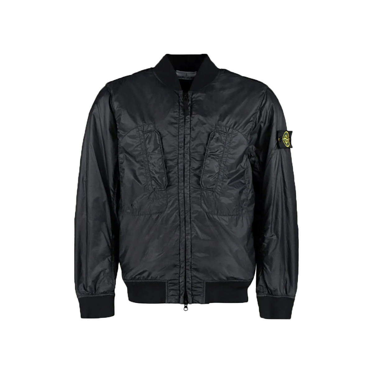 STONE ISLAND NYLON BOMBER JACKET IN BLACK