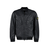STONE ISLAND NYLON BOMBER JACKET IN BLACK