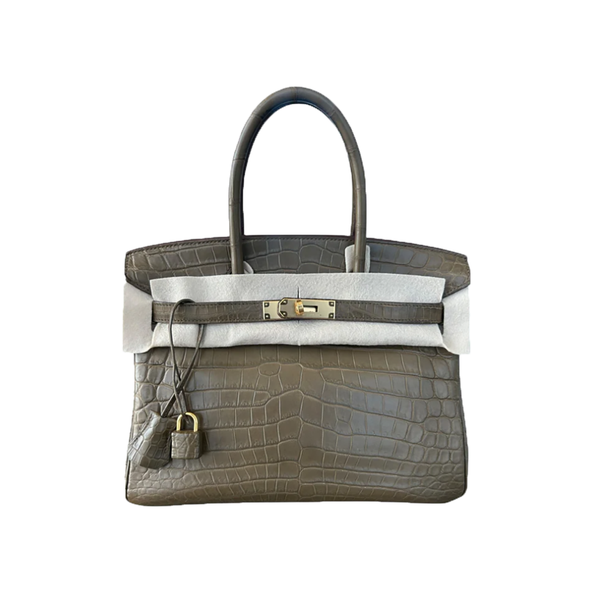 PRELOVED HERMES MATTE GRIS CROCODILE BIRKIN 30