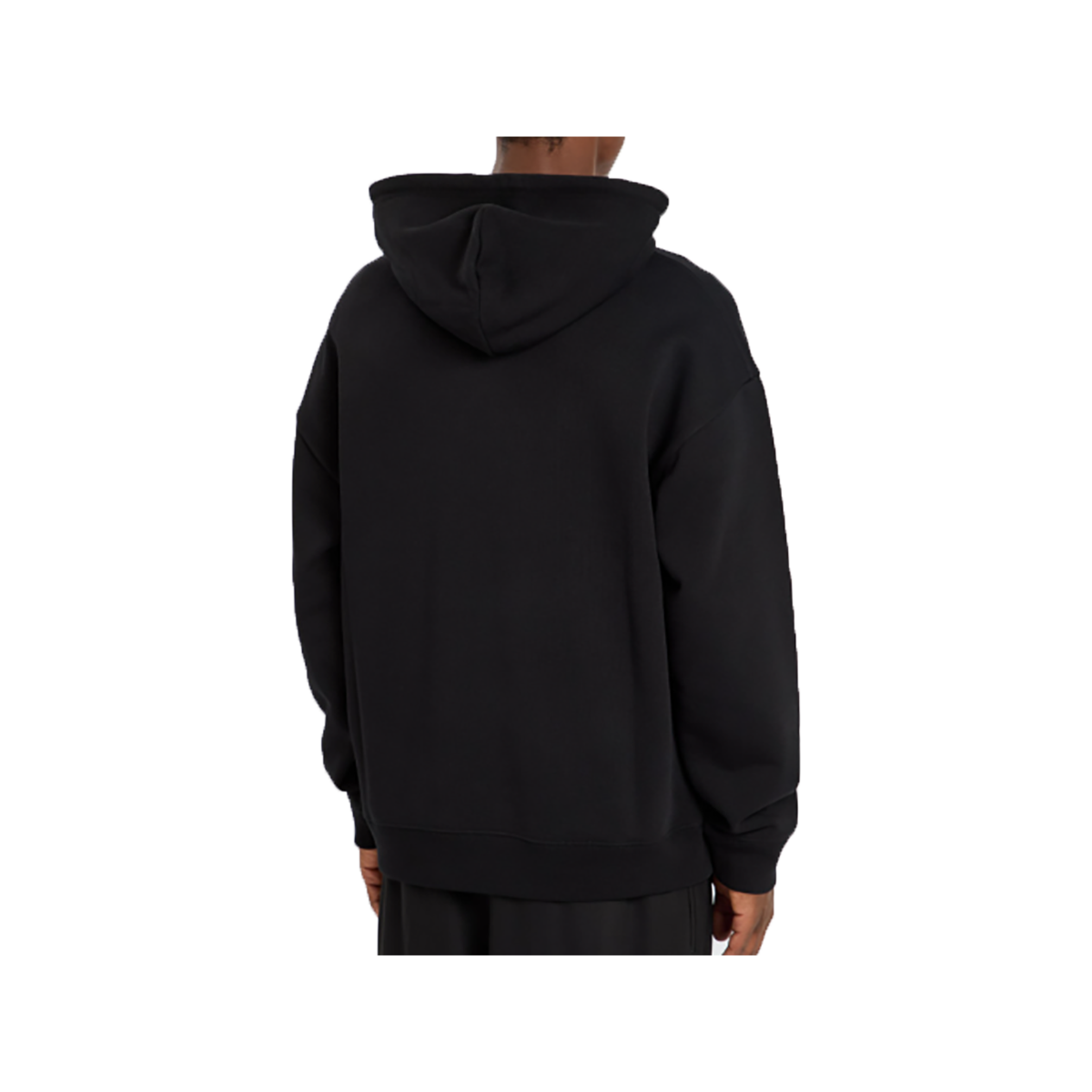 LOEWE COTTON LOGO BADGE HOODIE IN BLACK