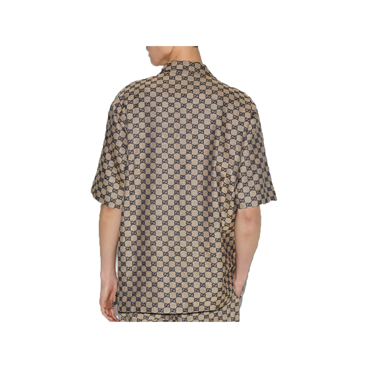 GUCCI LINEN BLEND CANVAS SHIRT IN BEIGE