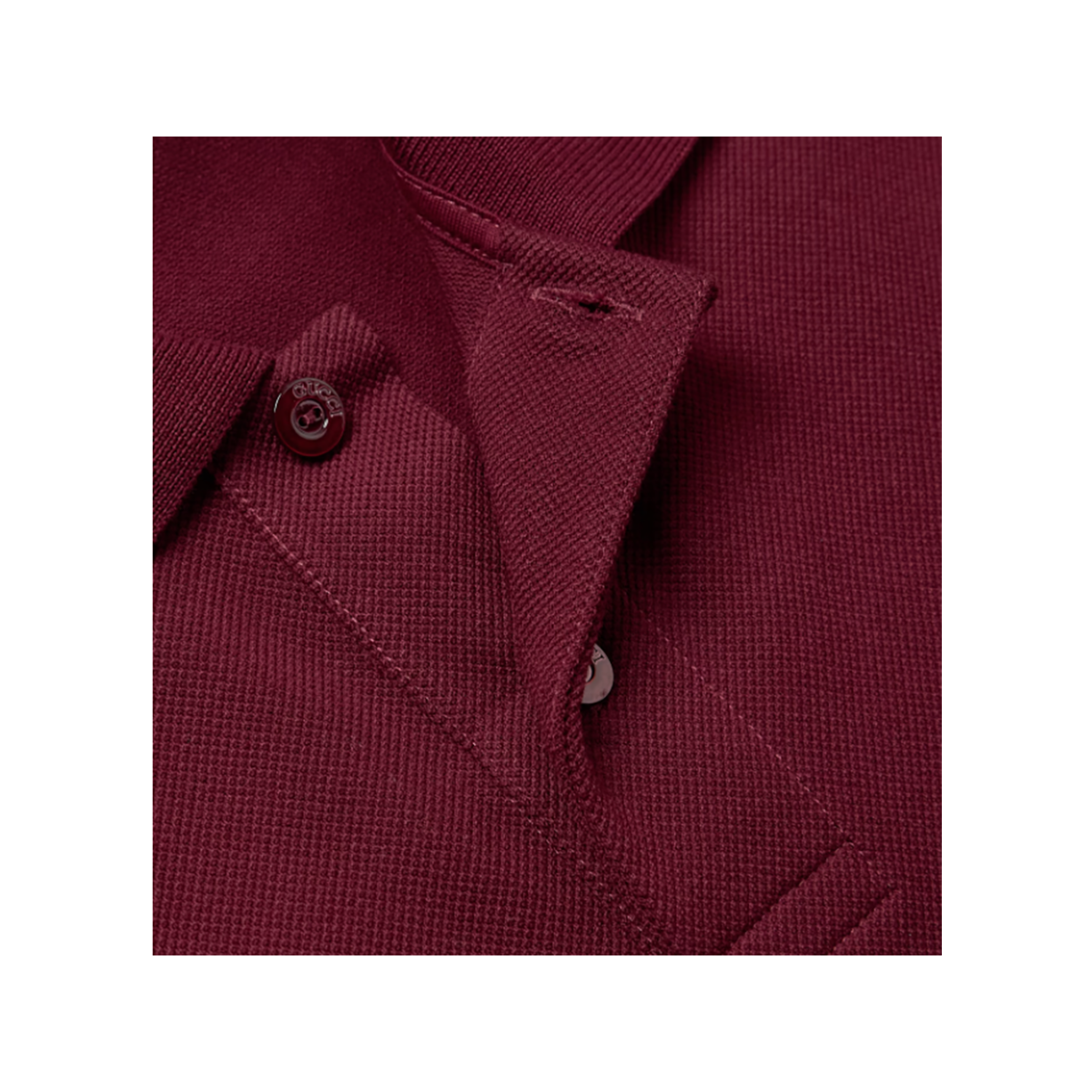 GUCCI LIDO LOGO-EMBROIDERED STRETCH-COTTON POLO IN BURGUNDY