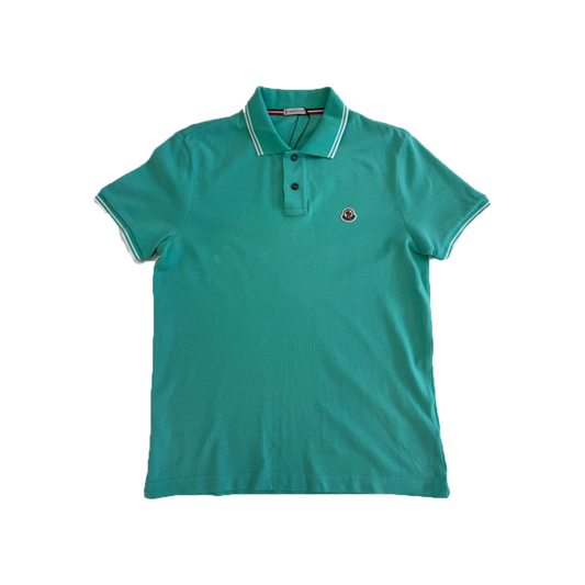 PRELOVED MONCLER LOGO PATCH POLO IN GREEN