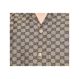 GUCCI LINEN BLEND CANVAS SHIRT IN BEIGE