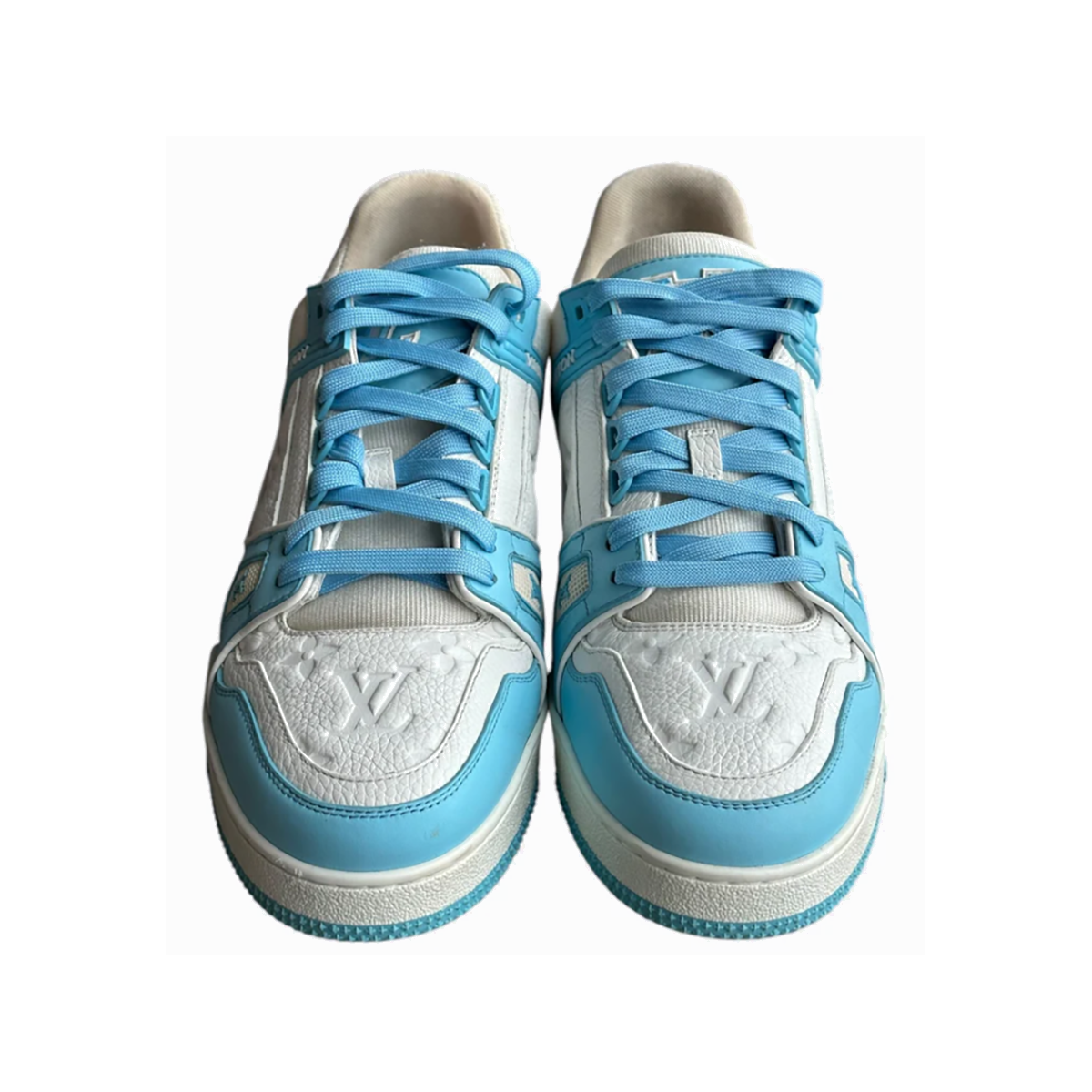 PRELOVED LOUIS VUITTON MONOGRAM TRAINERS IN BLUE AND WHITE