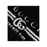 GUCCI LOGO-PRINT COTTON T-SHIRT IN BLACK