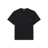 LOEWE LOGO-EMBROIDERED COTTON T-SHIRT IN BLACK