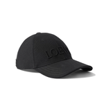 LOEWE LOGO-EMBROIDERED COTTON-CANVAS CAP IN BLACK