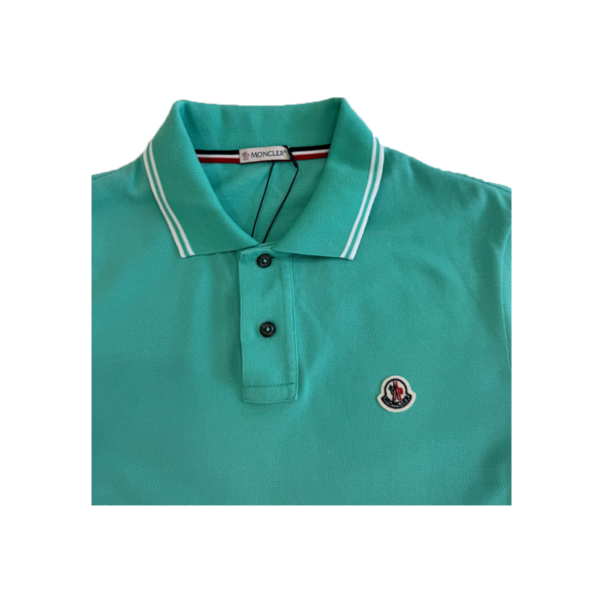 PRELOVED MONCLER LOGO PATCH POLO IN GREEN