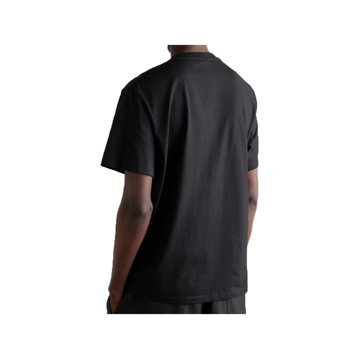 LOEWE LOGO-EMBROIDERED COTTON T-SHIRT IN BLACK