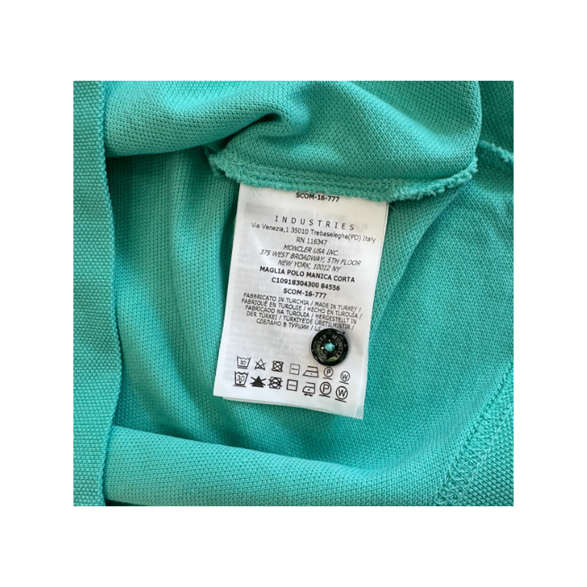 PRELOVED MONCLER LOGO PATCH POLO IN GREEN