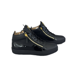 PRELOVED GIUSEPPE ZANOTTI MAY PATENT HIGH TOP TRAINERS IN BLACK
