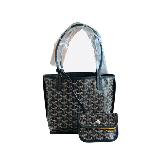 PRELOVED GOYARD ANJOU TOTE IN BLACK