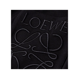LOEWE LOGO-EMBROIDERED COTTON T-SHIRT IN BLACK