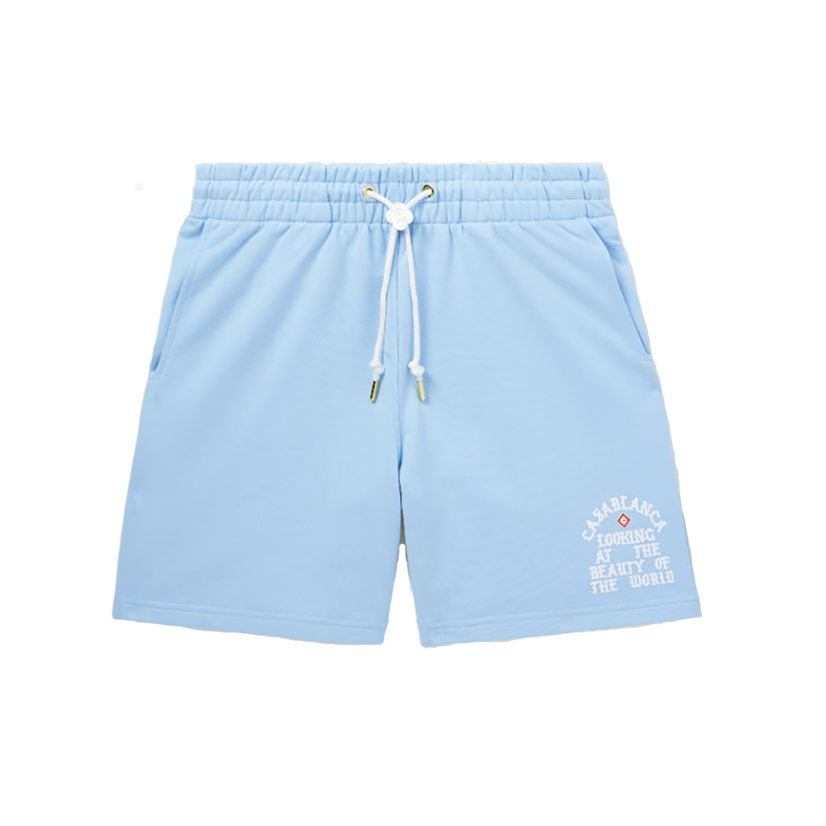 CASABLANCA ORGANIC COTTON-JERSEY SHORTS IN BLUE