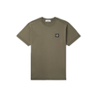 STONE ISLAND LOGO-APPLIQUED COTTON T-SHIRT IN DARK GREEN