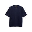 PRADA NAVY COTTON LOGO BADGE T-SHIRT IN NAVY