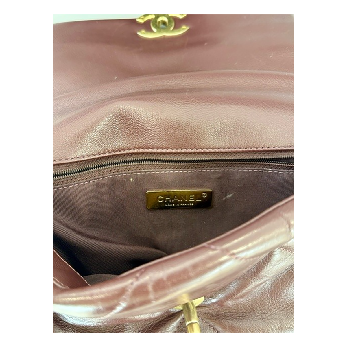 PRELOVED CHANEL BROWN QUILTED LEATHER FLAP MEDIUM BAG