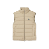 MONCLER CONTRIN SLIM-FIT LOGO PATCH GILET IN BEIGE