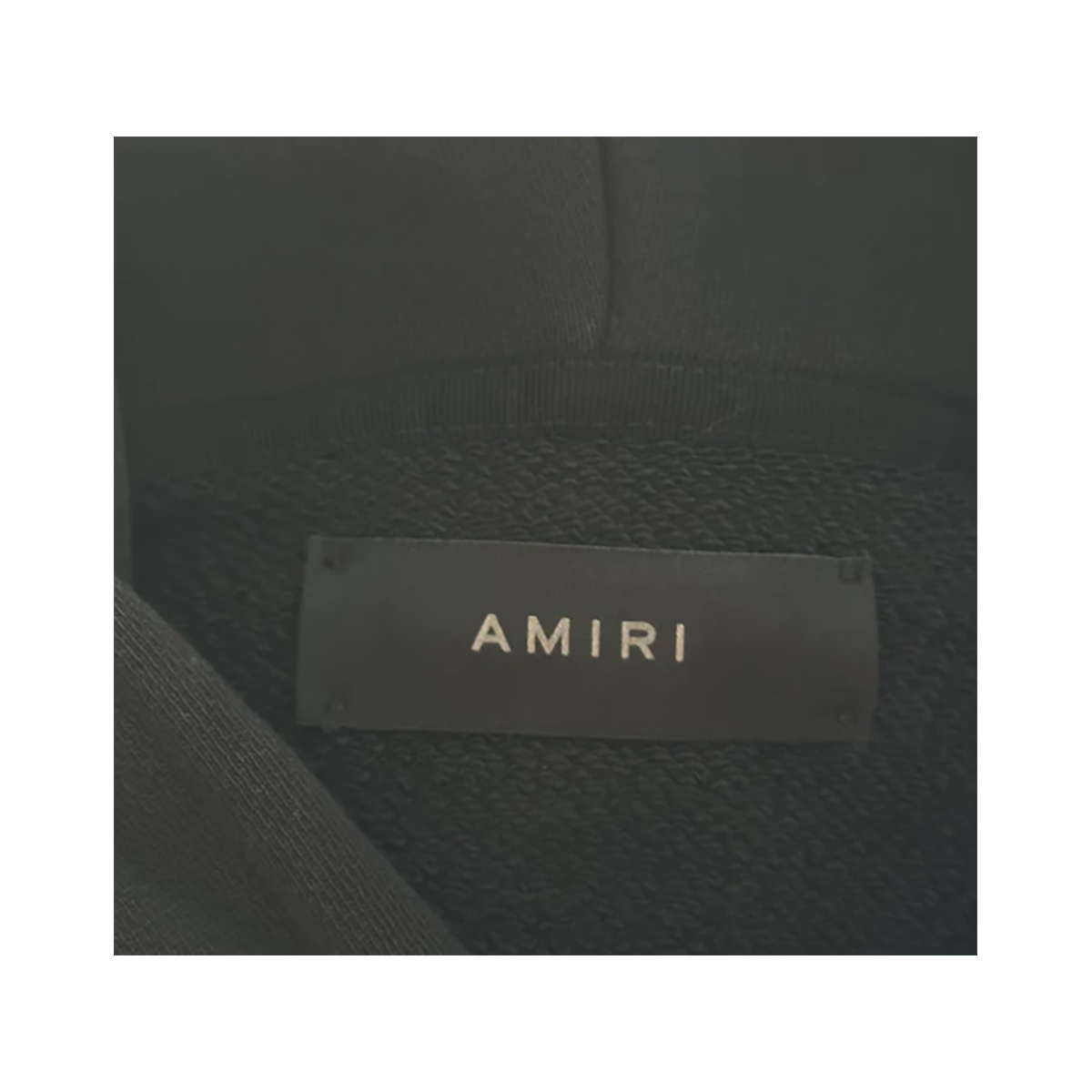 AMIRI BLACK AND RED STAGGERED LOGO HOODIE