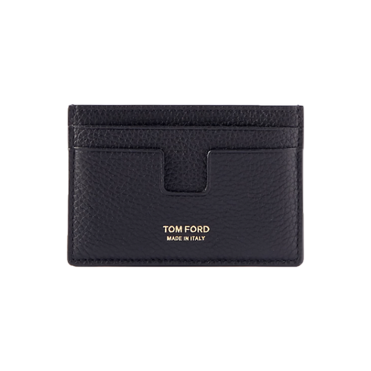 TOM FORD FULL-GRAIN LEATHER CARDHOLDER IN BLACK