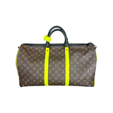 PRELOVED BROWN AND YELLOW MONOGRAM KEEPALL 50