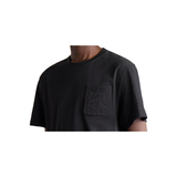 LOEWE LOGO-EMBROIDERED COTTON T-SHIRT IN BLACK