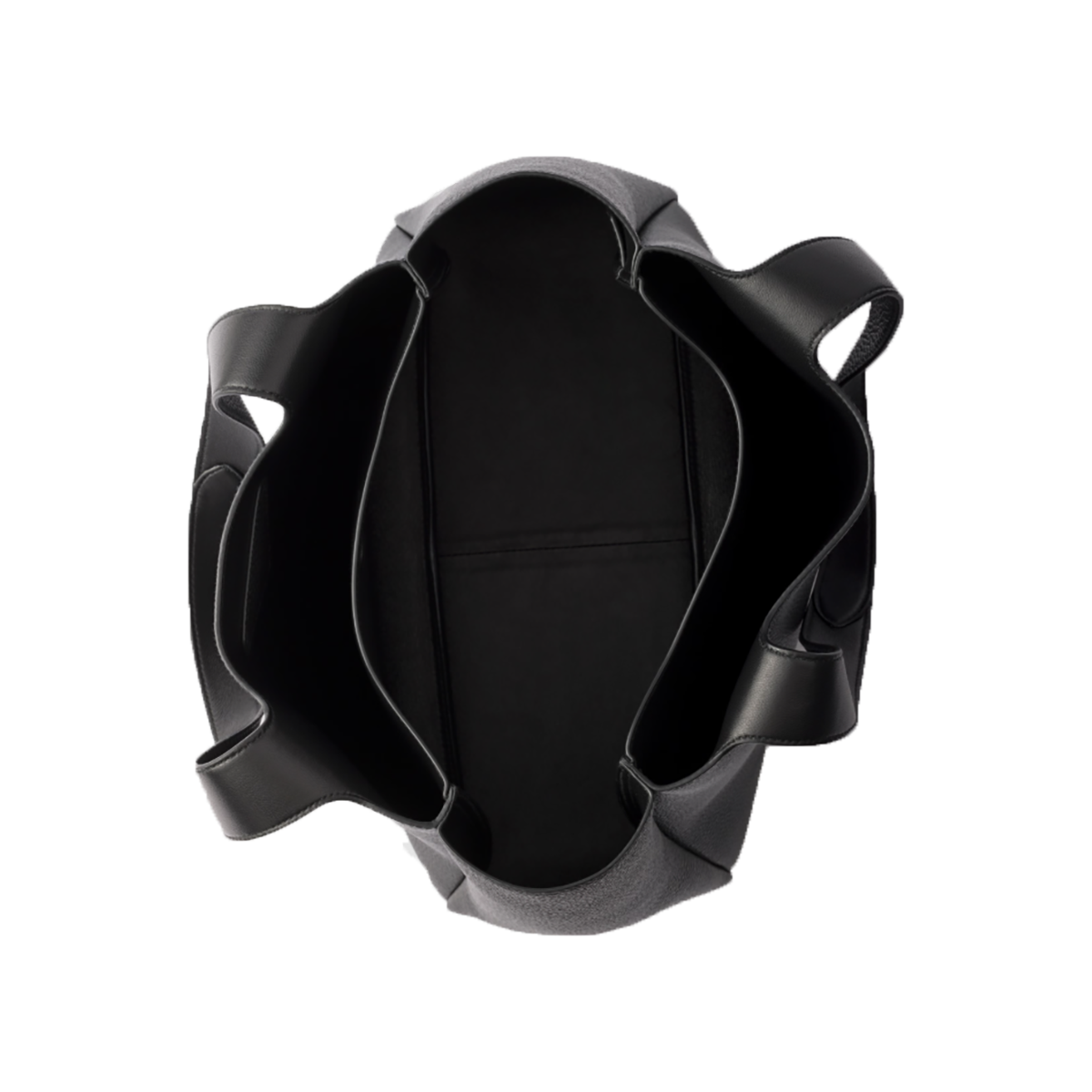 PRADA MEDIUM LEATHER TOTE BAG IN BLACK