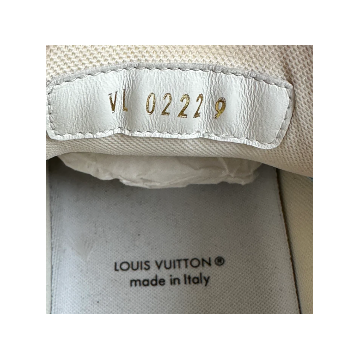 PRELOVED LOUIS VUITTON MONOGRAM TRAINERS IN BLUE AND WHITE