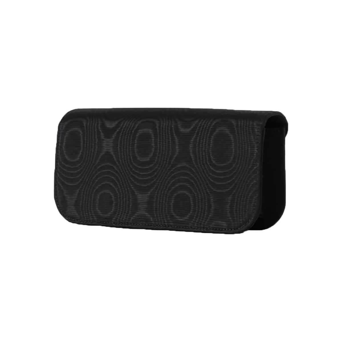 VALENTINO LOGO EMBELLISHED MOIRE BAG IN BLACK