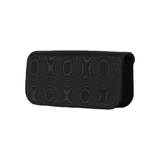 VALENTINO LOGO EMBELLISHED MOIRE BAG IN BLACK