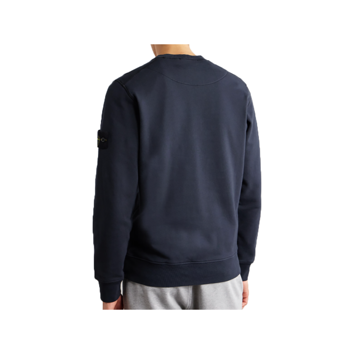 STONE ISLAND GARMENT-DYED COTTON SWEATERSHIRT IN NAVY