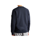 STONE ISLAND GARMENT-DYED COTTON SWEATERSHIRT IN NAVY