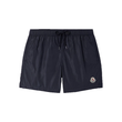 MONCLER STRAIGHT LEG LOGO PATCH SWIM SHORTS IN BLUE