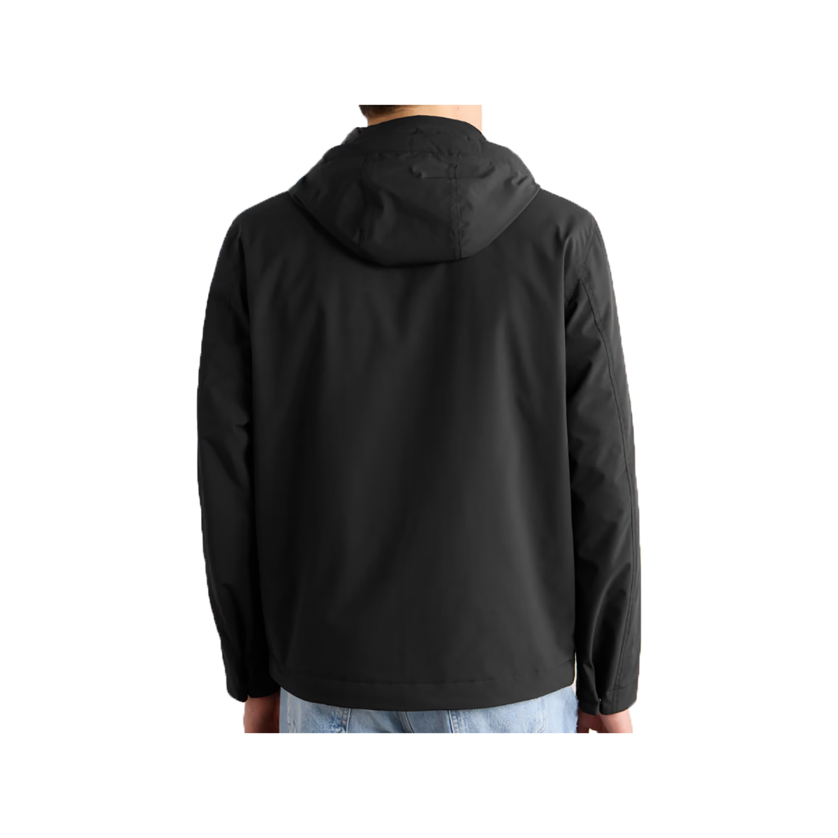 STONE ISLAND SHELL ZIP-UP JACKET IN BLACK