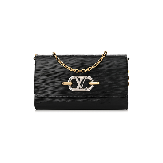 LOUIS VUITTON POCHETTE LOGO BAG IN BLACK