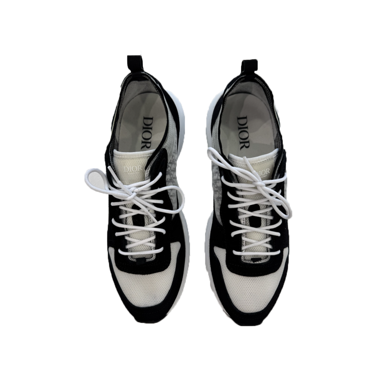 PRELOVED DIOR B25 OBLIQUE CANVAS RUNNER TRAINERS IN BLACK