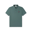 STONE ISLAND LOGO APPLIQUED PATCH POLO IN GREEN