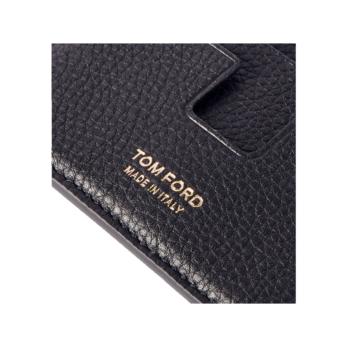 TOM FORD FULL-GRAIN LEATHER CARDHOLDER IN BLACK