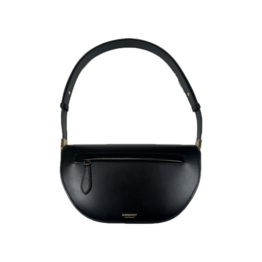 PRELOVED BURBERRY OLYMPIA HALF CIRCLE BAG IN BLACK