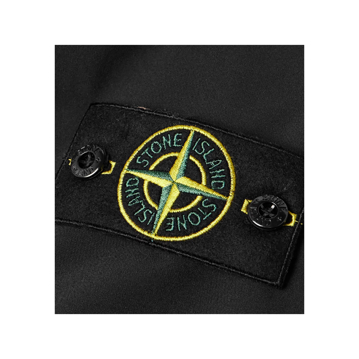 STONE ISLAND SHELL ZIP-UP JACKET IN BLACK