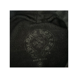 PRELOVED CHROME HEARTS YELLOW CROSS LOGO HOODIE IN BLACK