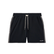 CELINE STRAIGHT LEG LOGO-EMBROIDERED STRIPED JERSEY SHORTS IN BLACK