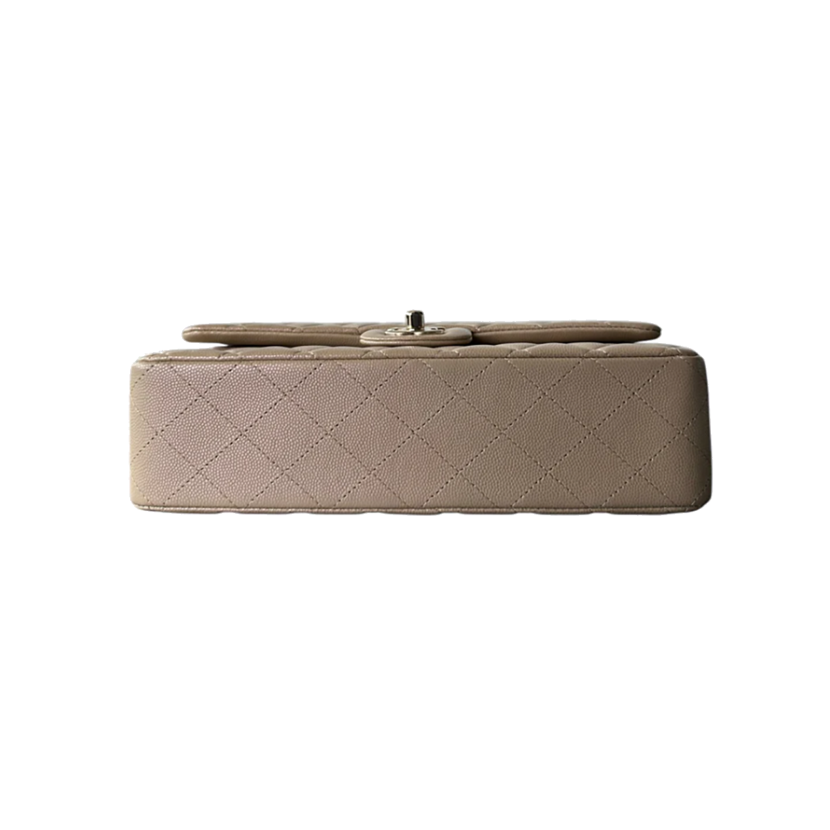PRELOVED CHANEL IRIDESCENT BEIGE CAVIAR QUILTED MEDIUM FLAP BAG