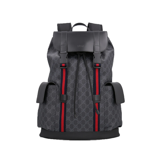 GUCCI SUPREME GG MONOGRAM BACKPACK IN BLACK