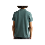 STONE ISLAND LOGO APPLIQUED PATCH POLO IN GREEN