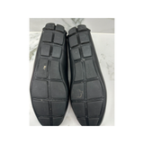 PRELOVED BLACK LEATHER SLIP ON LOAFERS IN BLACK