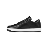 PRADA DOWNTOWN LEATHER TRAINERS IN BLACK