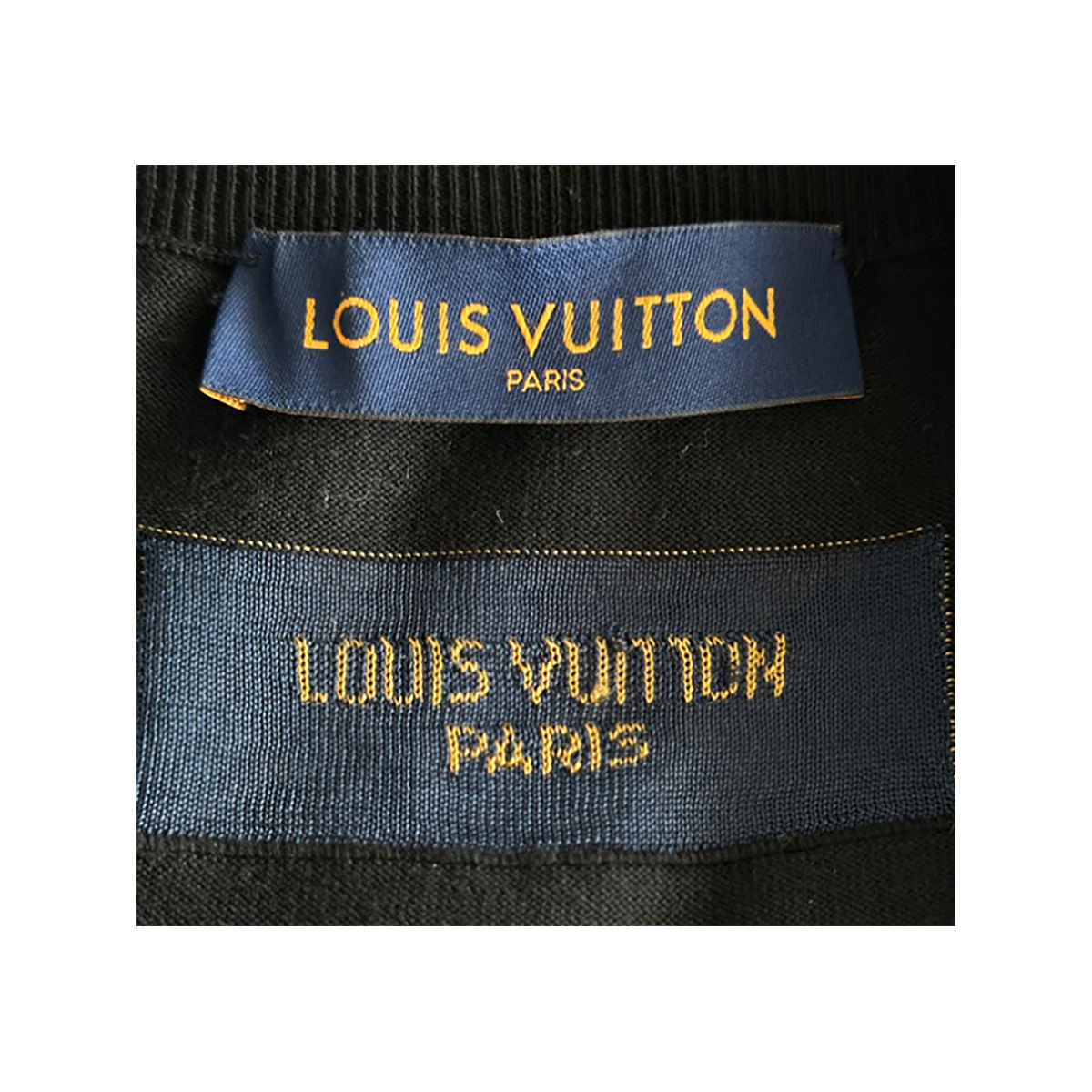 LOUIS VUITTON INTARSIA T-SHIRT IN BLACK AND WHITE
